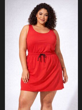 Torrid Red Active Dress 2X Mini Skort Stretch Workout Pockets Athleisure Outdoor